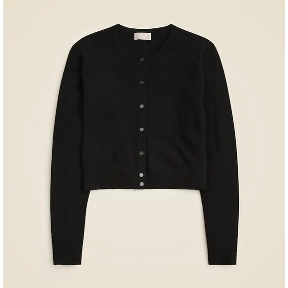 J. Crew Featherweight Cashmere Cardigan in Black NWT Size Medium - Picture 5 of 8